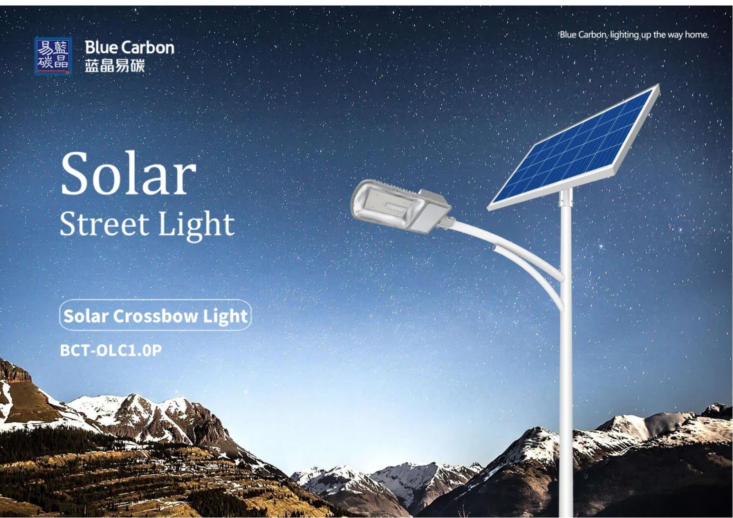 Blue Carbon 50W LED SMD for 8m High Pole Solar Street Light
